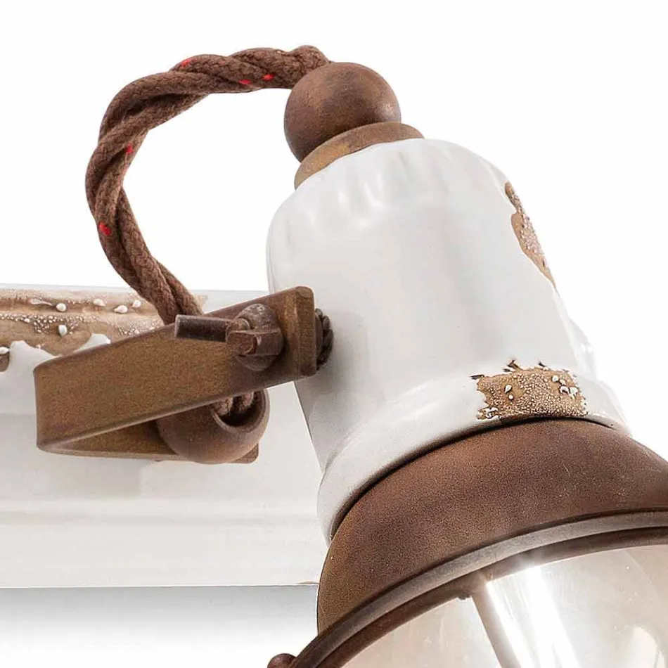 Dekorationselementet två spotlights Amelia Ferroluce craft Viadurini