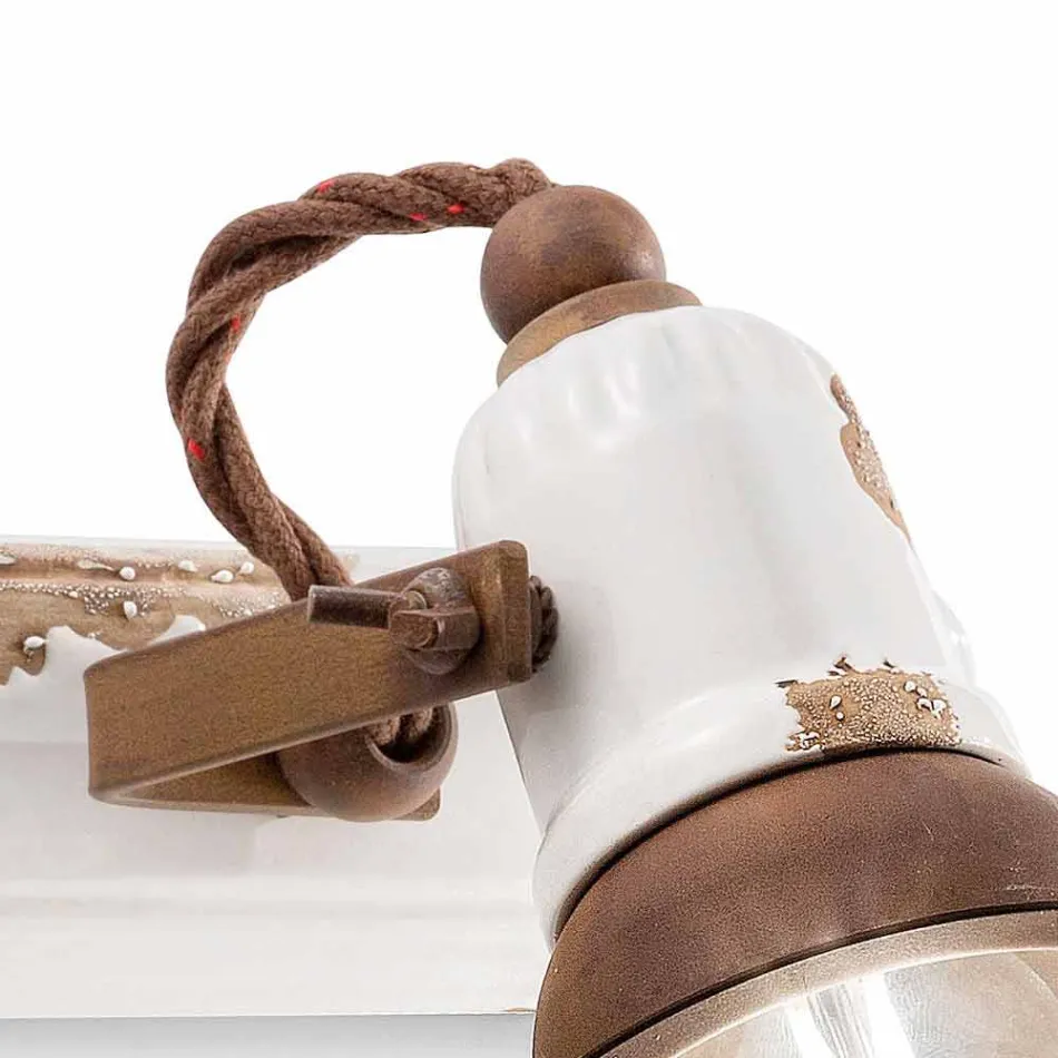 Dekorationselementet två spotlights Amelia Ferroluce craft Viadurini