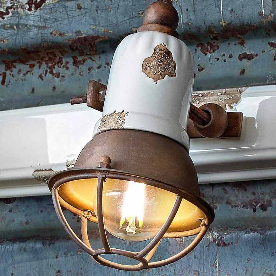 Dekorationselementet två spotlights Amelia Ferroluce craft Viadurini