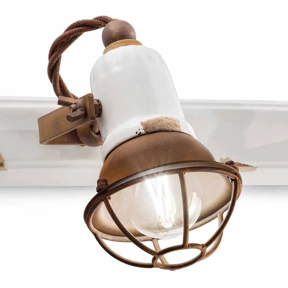 Dekorationselementet två spotlights Amelia Ferroluce craft Viadurini