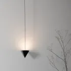 Vägglampa i svart aluminium och kon. Fantastisk minimal design - Mercado Viadurini
