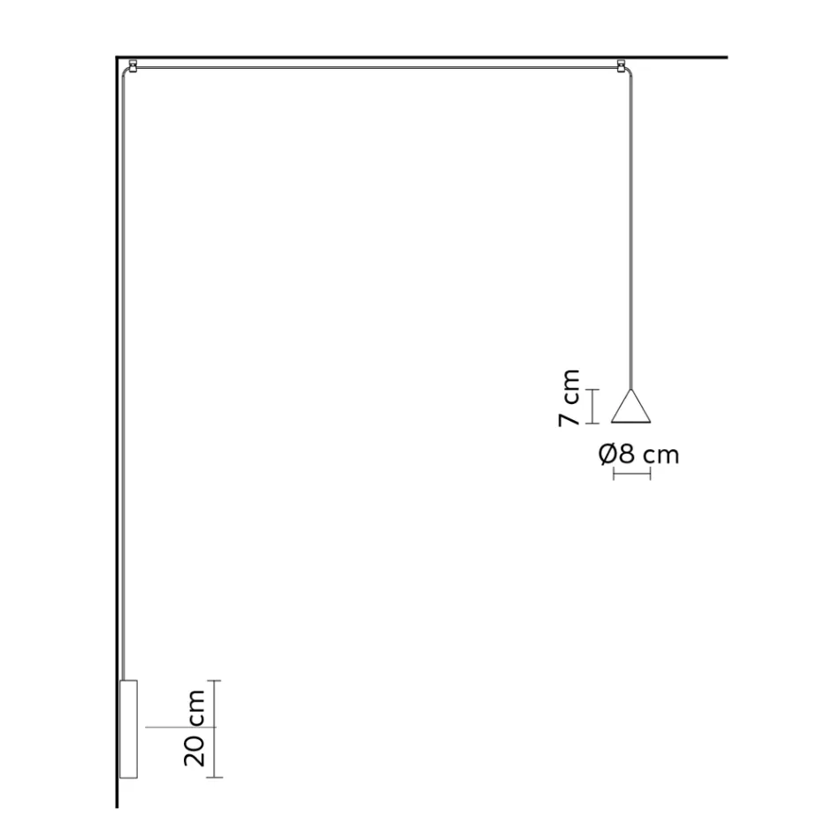 Vägglampa i svart aluminium och kon Small Minimal Design - Mercado Viadurini