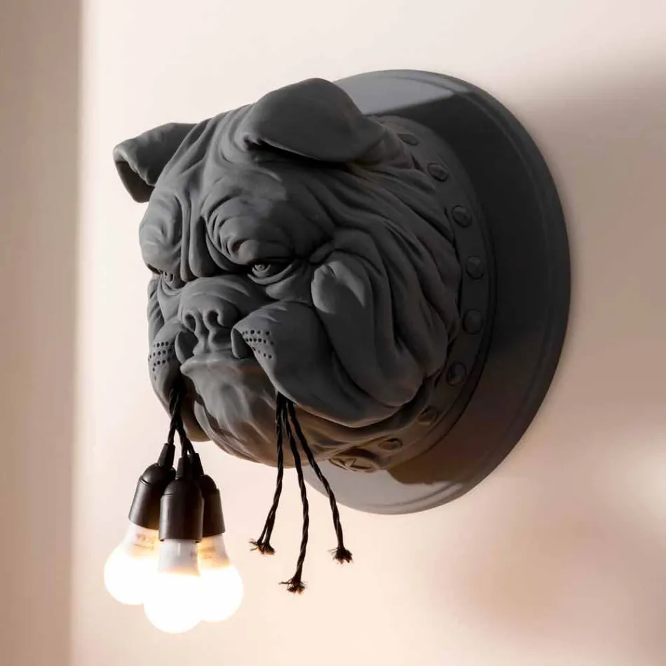 Vägglampa med 3 lampor i grå eller vit keramisk modern design - Dogbull Viadurini