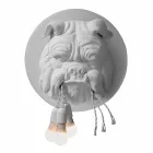 Vägglampa med 3 lampor i grå eller vit keramisk modern design - Dogbull Viadurini