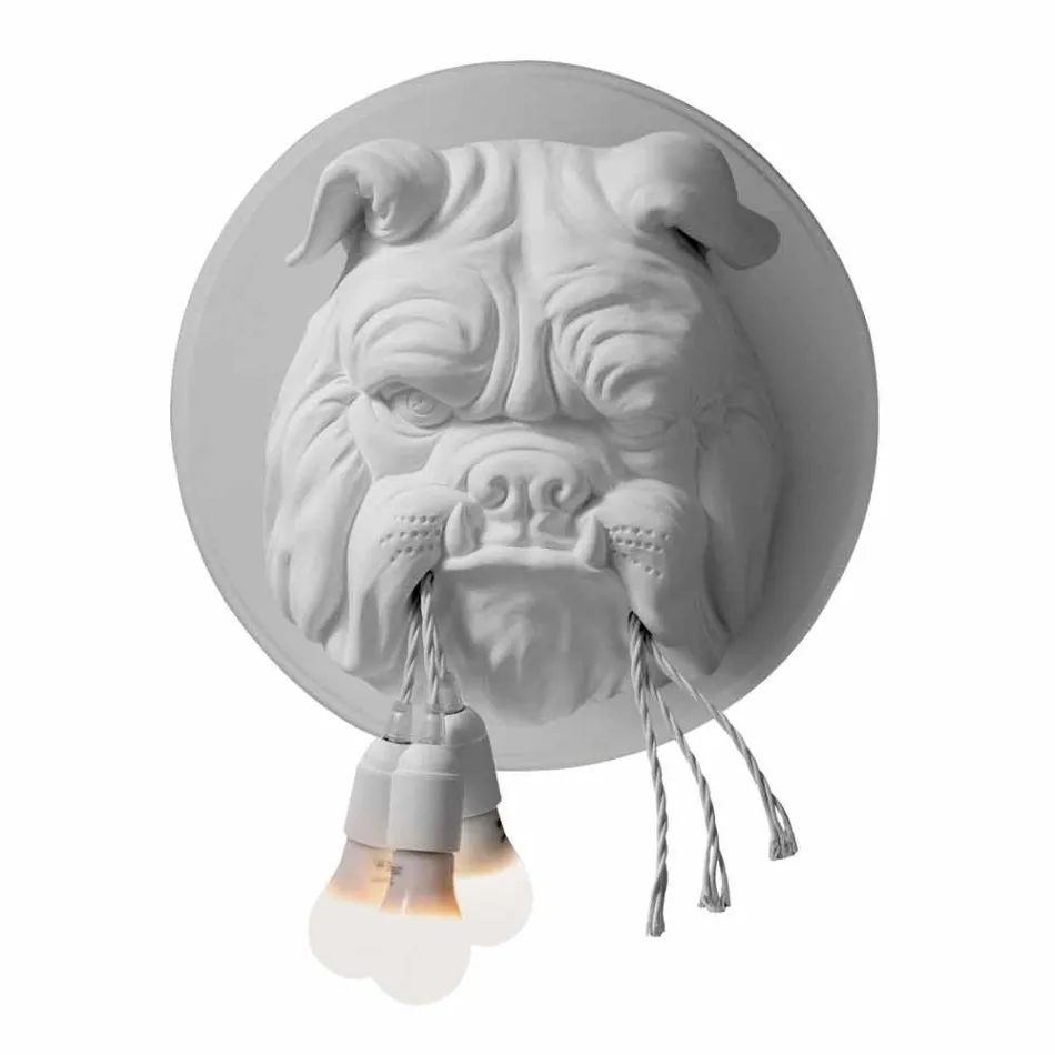 Vägglampa med 3 lampor i grå eller vit keramisk modern design - Dogbull Viadurini