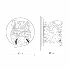 Vägglampa med 3 lampor i grå eller vit keramisk modern design - Dogbull Viadurini