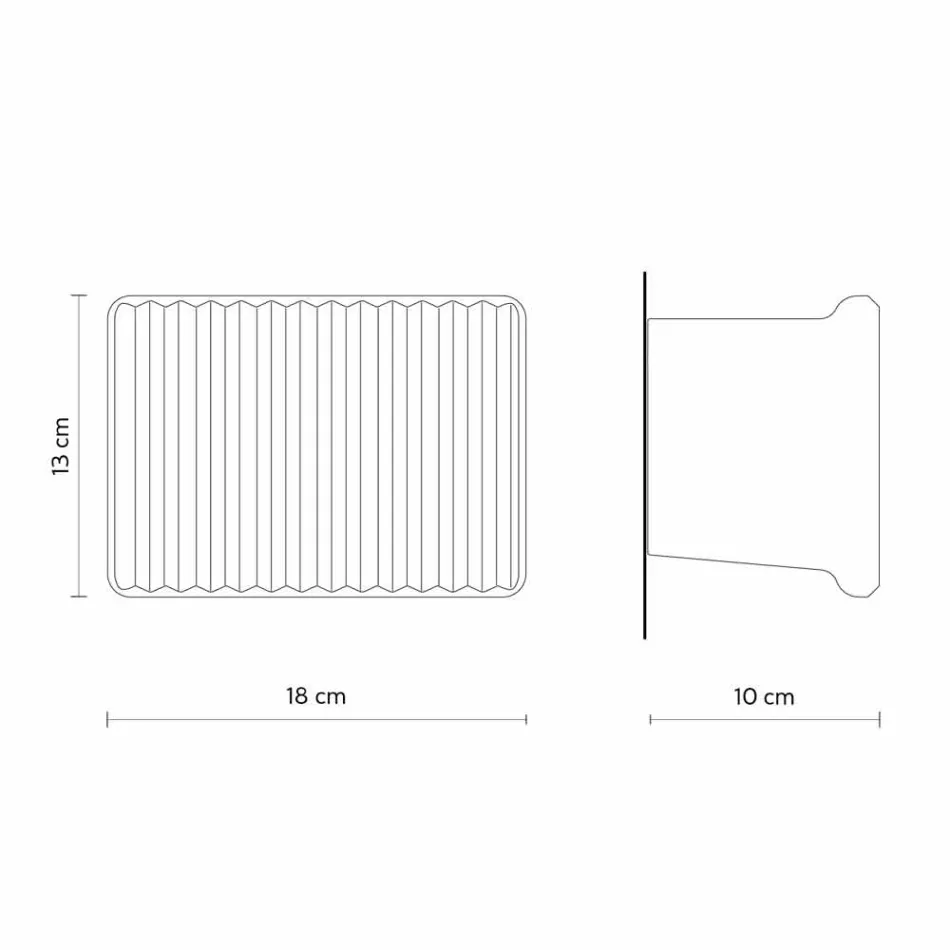 Vägglampa med 3 Led-lampor i Matt Vit Keramik med Umarell - Ometto Viadurini