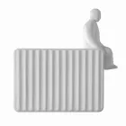 Vägglampa med 3 Led-lampor i Matt Vit Keramik med Umarell - Ometto Viadurini