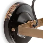 Väggapplikat spotlight i keramik, glas och metall olika finish Joy Ferroluce Viadurini