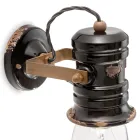 Väggapplikat spotlight i keramik, glas och metall olika finish Joy Ferroluce Viadurini