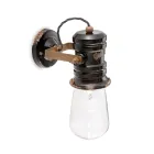 Väggapplikat spotlight i keramik, glas och metall olika finish Joy Ferroluce Viadurini