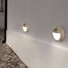 Utomhus rund vägglampa i handmålad aluminium - Brindisi Viadurini