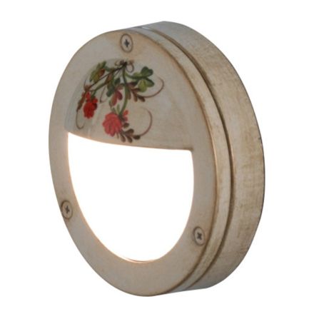 Handmålad aluminium rund vägglampa - Brindisi Viadurini