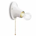 Wall lampetter vit keramik Ferroluce Trieste Viadurini