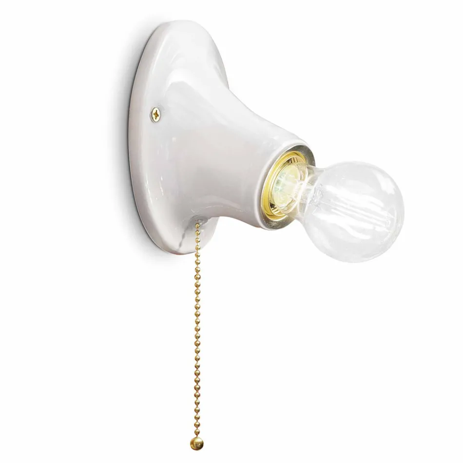 Wall lampetter vit keramik Ferroluce Trieste Viadurini