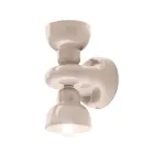 Keramisk vägglampa med 2 lampor tillverkad i Italien - Berimbau Viadurini