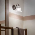 Applikation dekorerad keramik vägg och glas Ferroluce Ferrara Viadurini