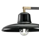 Vägglampa i svart keramik och järn Industriell vintagedesign - Bew Viadurini