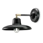 Vägglampa i svart keramik och järn Industriell vintagedesign - Bew Viadurini