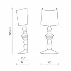 Vägglampa i målbar keramik och lampskärm i vitt linne - Cadabra Viadurini