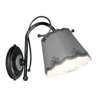 Vägglampa i järn och keramik handmålad broderieffekt - Ravenna Viadurini