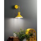 Vägglampa i färgad metall av modern industriell design - Lunapop Viadurini