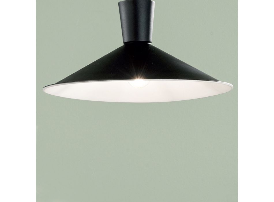 Vägglampa i färgad metall av modern industriell design - Lunapop Viadurini