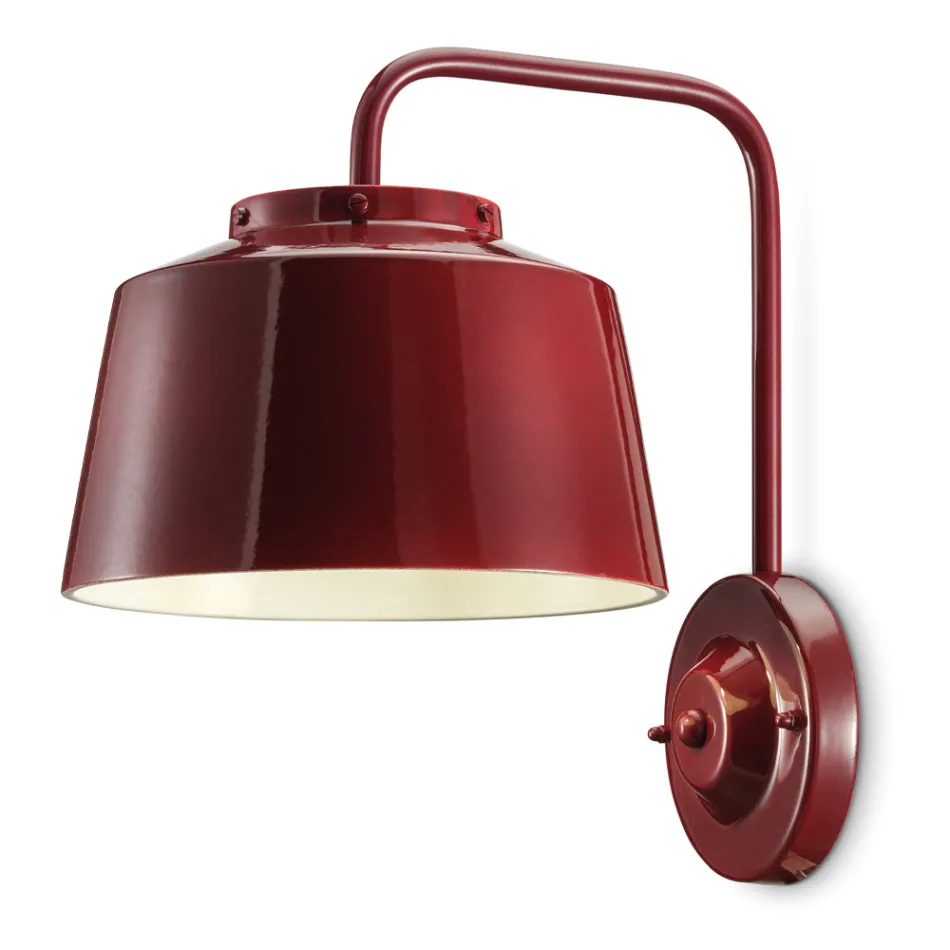 Vägglampa i metall och handgjord keramik med dubbel öppning - 50S Viadurini