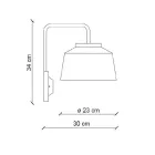 Vägglampa i metall och handgjord keramik med dubbel öppning - 50S Viadurini