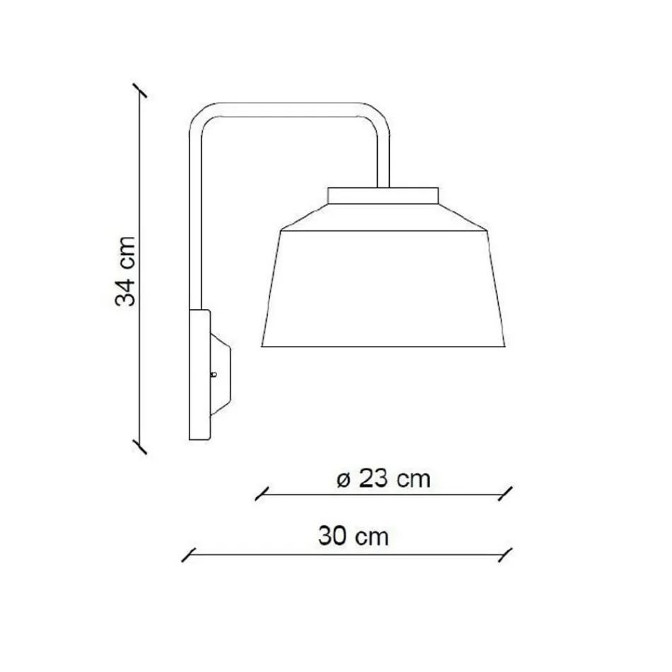 Vägglampa i metall och handgjord keramik med dubbel öppning - 50S Viadurini