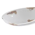 Halvmåne vägglampa med 2 lampor i handdekorerad keramik - Trieste Viadurini