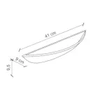 Halvmåne vägglampa med 2 lampor i handdekorerad keramik - Trieste Viadurini