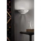 Halvmåne vägglampa i keramisk handmålad blommig - Trieste Viadurini