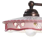 Vintage järnkeramisk vägglampa Handgjord perforerad - Alessandria Viadurini