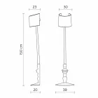 Högväggsapplikation i vit keramik och lampskärm i linnedesign - Cadabra Viadurini