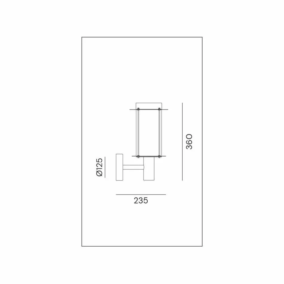 Utomhus vägglampa i mässing och vitt glas - Loggia av Il Fanale Viadurini