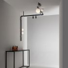 Design Vägglampa i svart aluminium med sfärer och spotlights - Exodus Viadurini