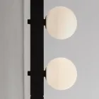 Design Vägglampa i svart aluminium med sfärer och spotlights - Exodus Viadurini