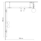 Design Vägglampa i svart aluminium med sfärer och spotlights - Exodus Viadurini