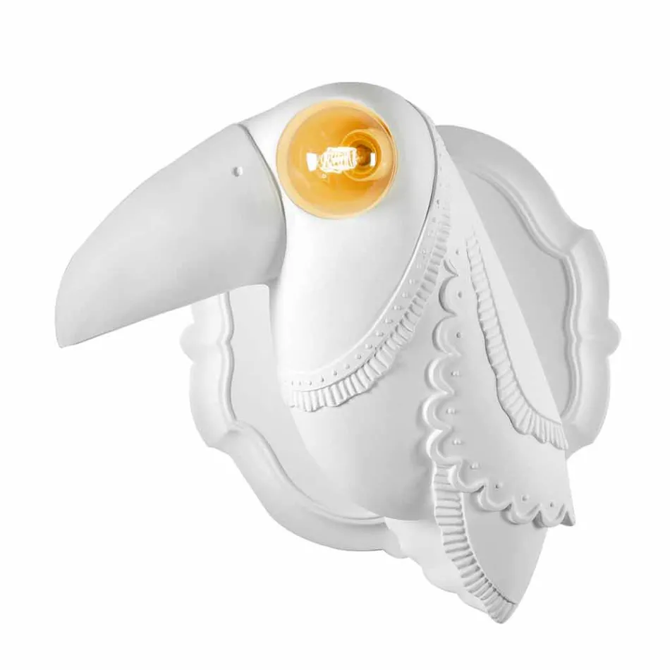 Vägglampa i matt vit keramisk modern italiensk design - Tucano Viadurini