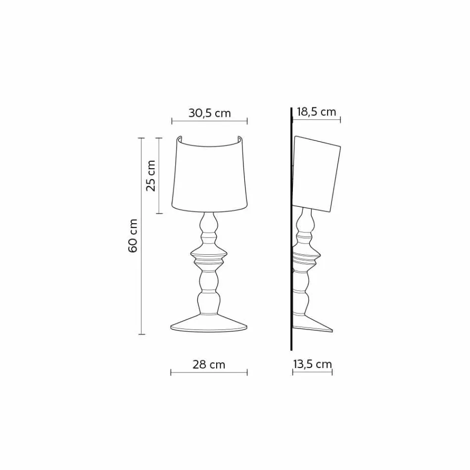 Vägglampa i målbar keramik med modern designskärm - Cadabra Viadurini