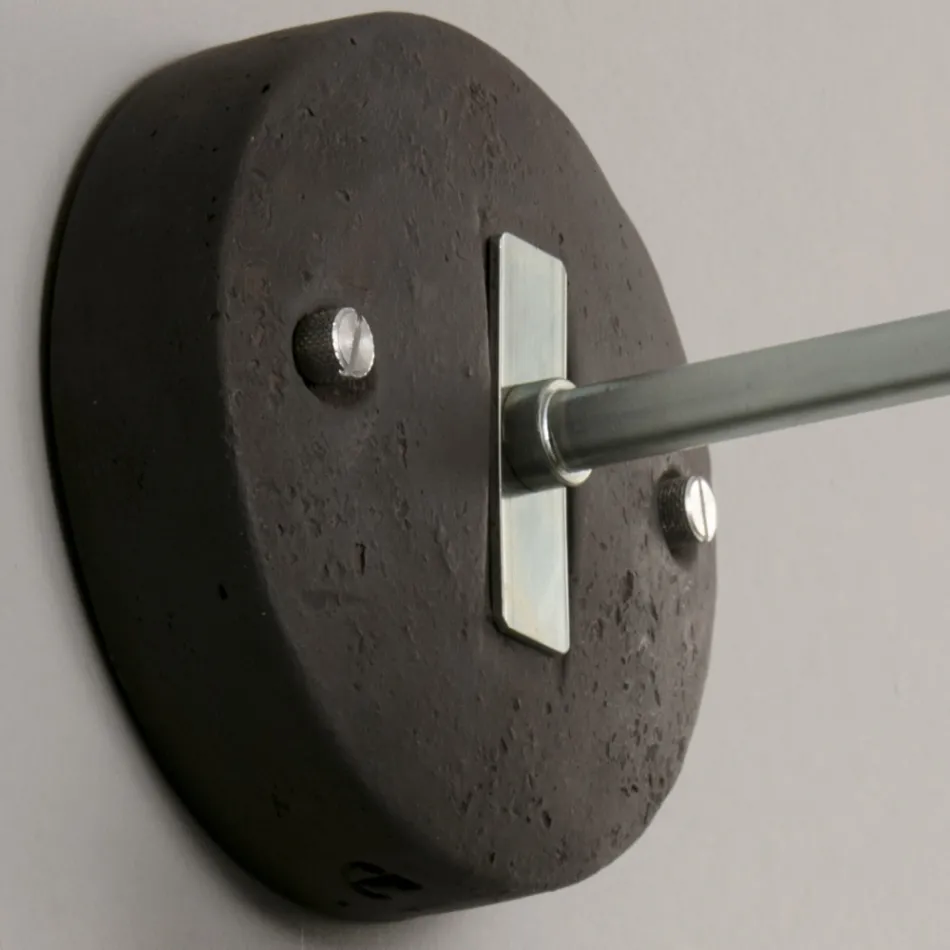 Handgjord applikation i toskansk majolika och mässing tillverkad i Italien - Toscot Rossi Viadurini