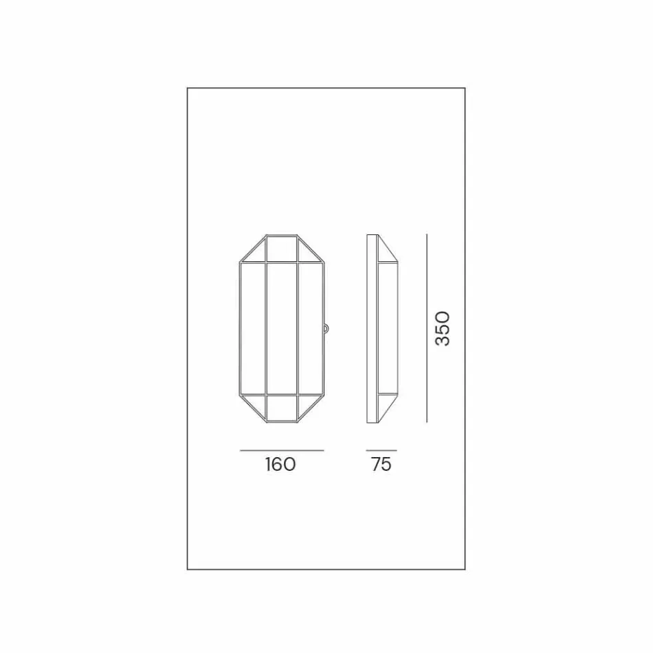 Handgjord vägglampa i glas och mässing 1 eller 2 lampor - bundet av Il Fanale Viadurini