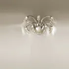 Hantverksvägglampa i venetianskt glas och metall Tillverkad i Italien - Jason Viadurini