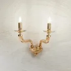 Klassisk vägglampa 2 lampor i handgjort Rigaton glas och metall - Fievole Viadurini