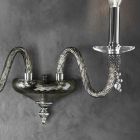 Klassisk vägglampa 2 lampor i blåst glas och handgjorda detaljer - Phaedra Viadurini