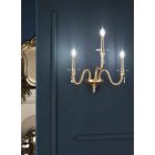 Klassisk vägglampa 3 lampor i blåst glas och handgjorda detaljer - Phaedra Viadurini