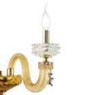Klassisk vägglampa 3 lampor Handgjorda lyxglas tillverkade i Italien - saltlösning Viadurini