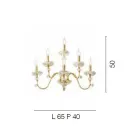 Klassisk vägglampa 6 lampor i porslin och lyxblåst glas - Eteria Viadurini