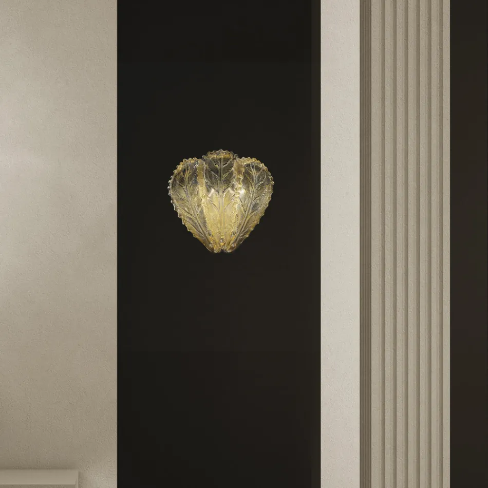 Klassisk vägglampa i venetianskt glas och metall Tillverkad i Italien - Artemide Viadurini